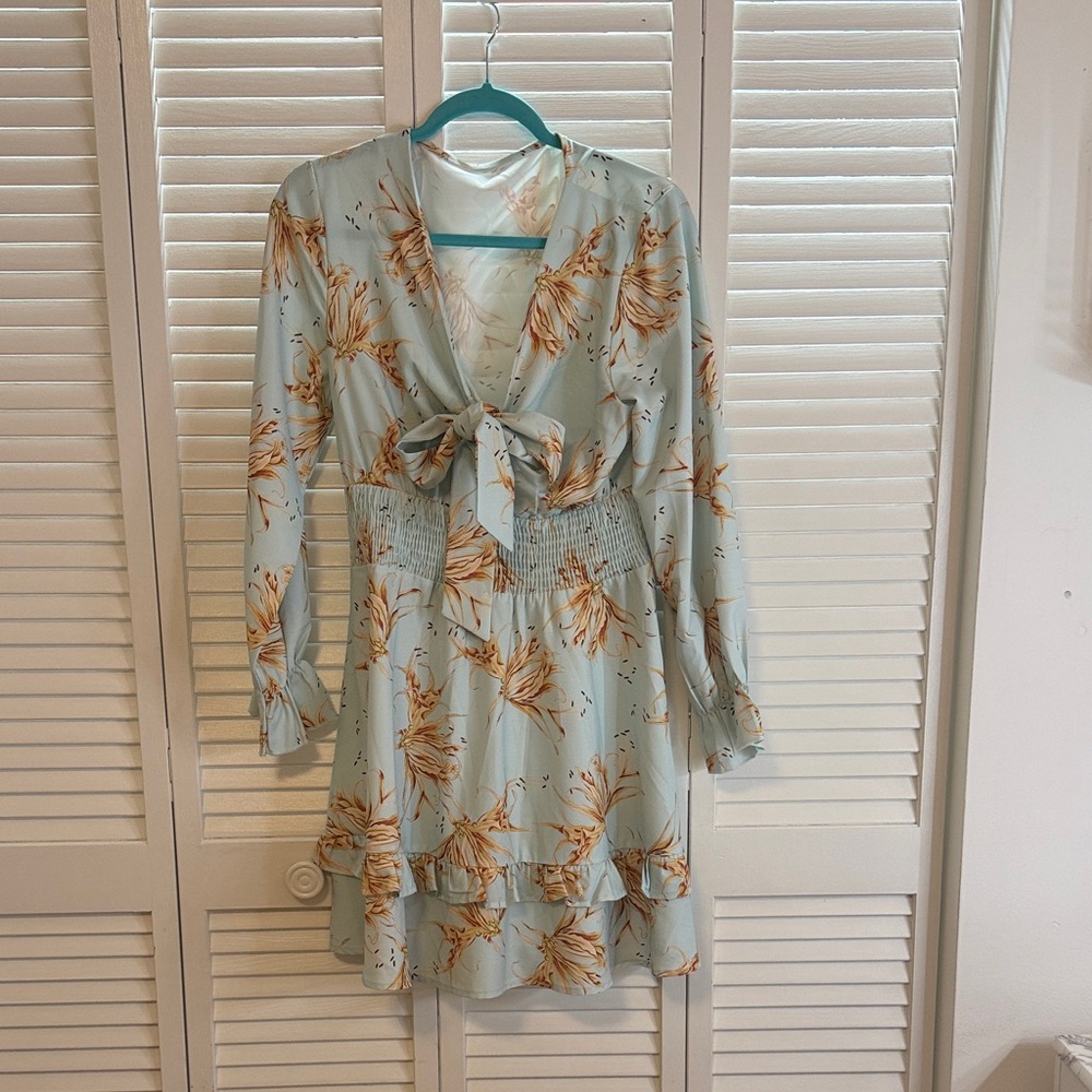 Floral Tie-Front Dress